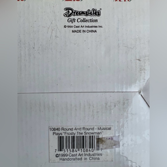 Beautiful 1999 Vintage Dreamsicles Frosty The Snowman Musical Spinning Decor ☃️ - Picture 15 of 15